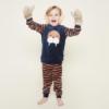 Charlie Choe Jongens Pyjama Homewear Set Velours walrus - S49058