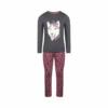 Charlie Choe Meisjes Pyjama Set Donkergrijs Cassis Husky S49000
