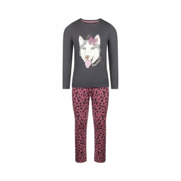 Charlie Choe Meisjes Pyjama Set Donkergrijs Cassis Husky S49000