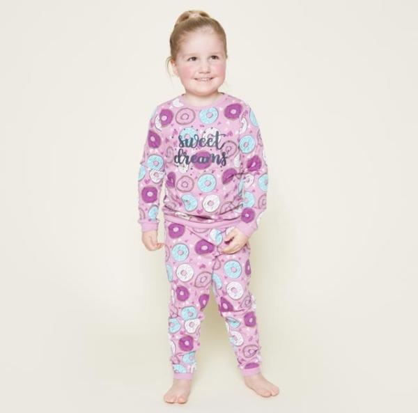 Charlie Meisjes Pyjama - Paars Donut - S49046 - Afbeelding 3