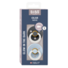 BiBS - Glow in the Dark - Fopspeen - rond - Iron/Blue - Afbeelding 3