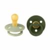 Bibs - Fopspeen - Colour - rond - sage/hunter green Size 2 (2 stuks)