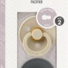 Bibs - Fopspeen - Colour - rond - Vanilla/Iron Size 2 (2 stuks) - Afbeelding 2
