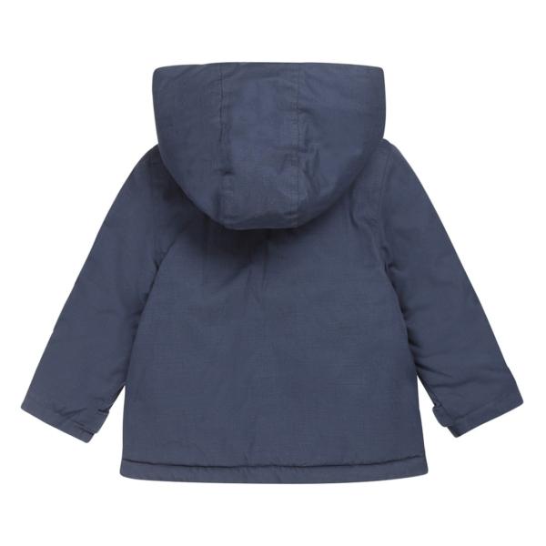 Dirkje winterjas capuchon donkerblauw camel borg U44582 - Afbeelding 2