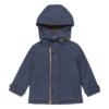 Dirkje winterjas capuchon donkerblauw camel borg U44582