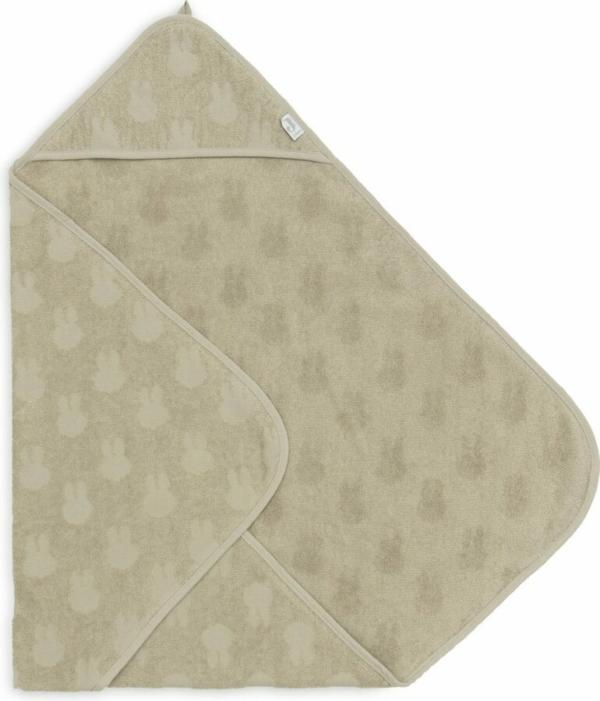 Jollein Badcape Badstof 75x75cm Nijntje Jacquard - olive green