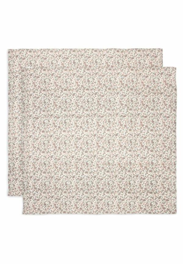 Jollein Hydrofiele Doek Large 115x115cm - retro flowers (2 Stuks)