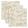 Jollein Monddoekjes hydrofiel - animals - nougat ( 3 stuks)