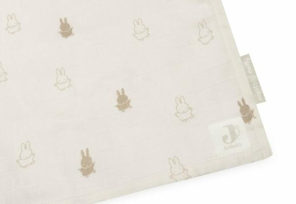 Jollein Hydrofiele Doek Large 115x115cm - Nijntje - nougat (2 Stuks) - Afbeelding 2