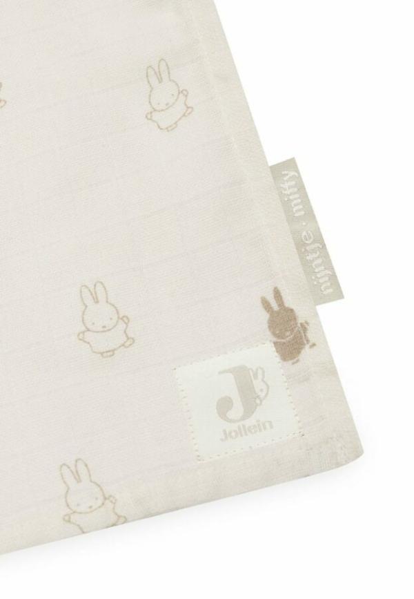 Jollein Hydrofiele Doek Large 115x115cm - Nijntje - nougat (2 Stuks) - Afbeelding 4