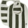 Jollein Slab Stripe Terry - Leaf Green - 2 Stuks - GOTS