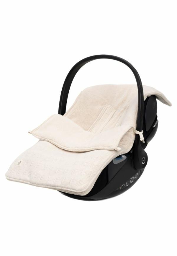 Jollein Voetenzak voor Autostoel Kinderwagen Grain Knit - Oatmeal