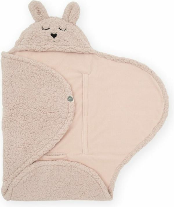 Jollein Wikkeldeken Bunny 100x105cm - Pale  Pink