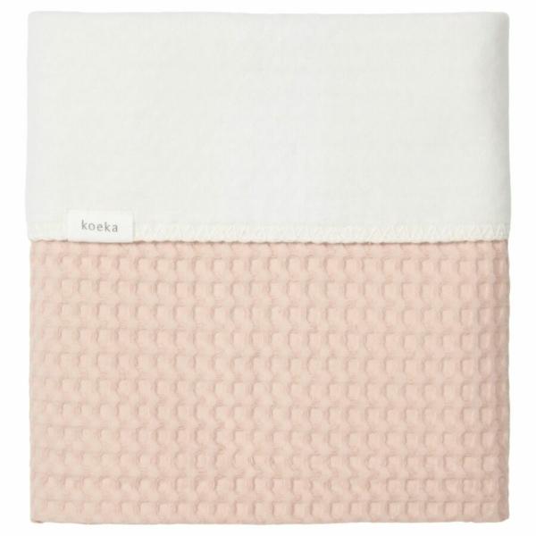 Koeka deken cotton fleece wafel amsterdam - rosa salt