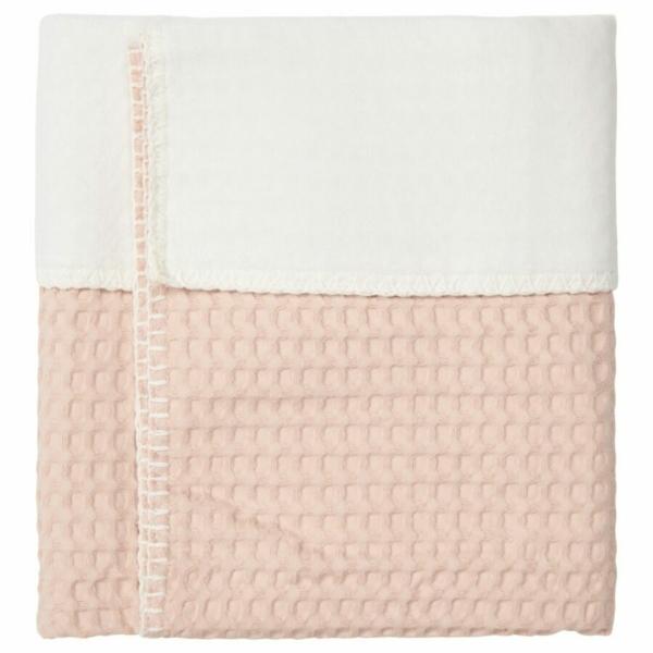 Koeka deken cotton fleece wafel amsterdam - rosa salt - Afbeelding 3