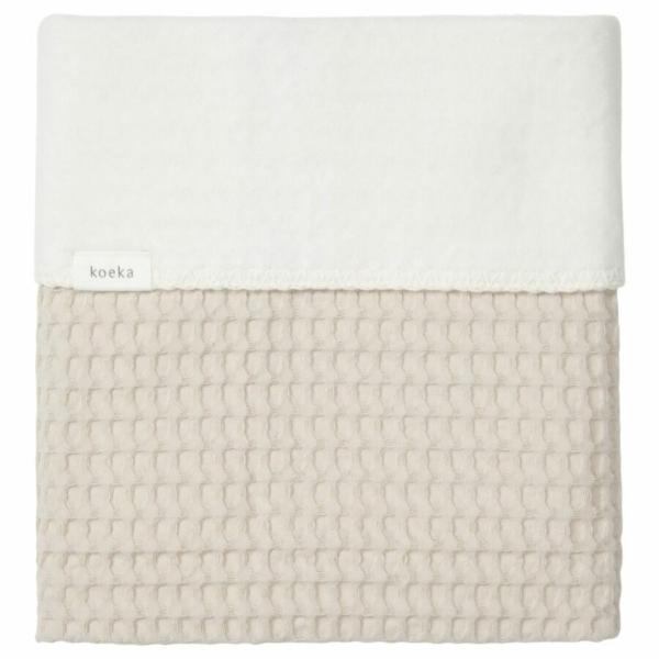 Koeka deken cotton fleece wafel amsterdam - sand