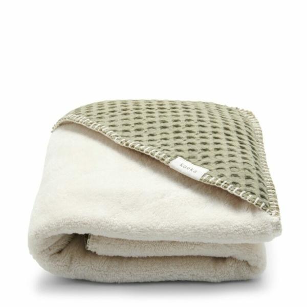Koeka omslagdoek wafel teddy oslo - Moss - Afbeelding 2