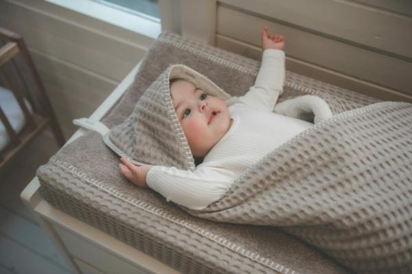 Koeka omslagdoek wafel teddy oslo - clay - Afbeelding 3