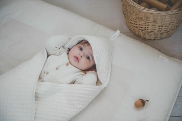 Koeka omslagdoek wafel teddy oslo - natural - Afbeelding 3