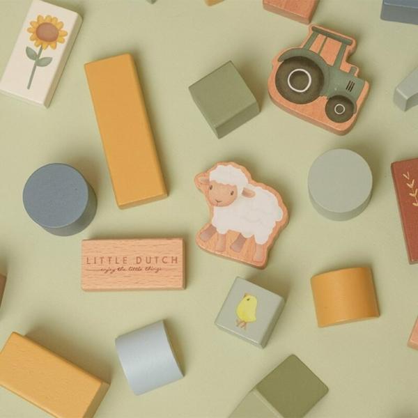 Little Dutch Bouwblokken Little Farm - LD7145 - Afbeelding 2