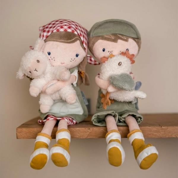 Little Dutch Knuffelpop Boerin Rosa met schaap 35cm - Afbeelding 3