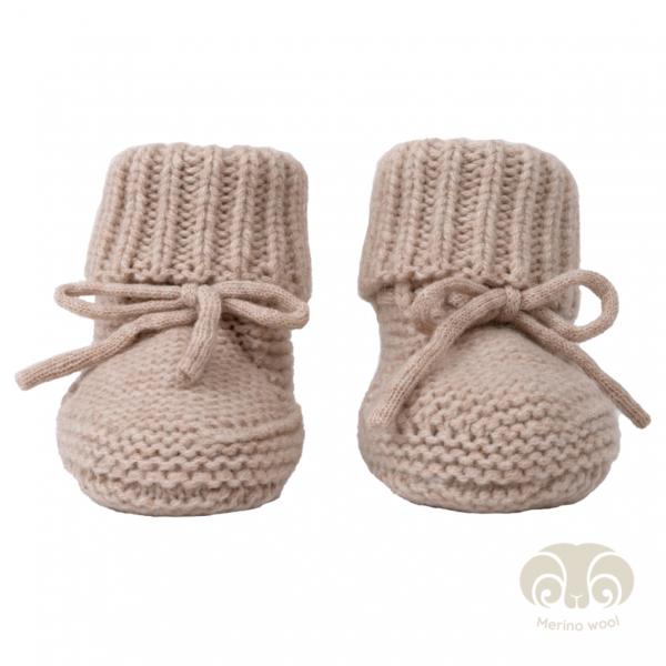 Lodger Babyslofjes Merinowol - Slipper Merino Wool - beige