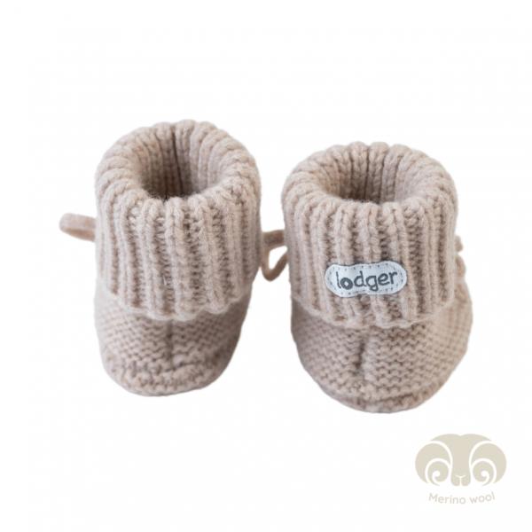 Lodger Babyslofjes Merinowol - Slipper Merino Wool - beige - Afbeelding 2