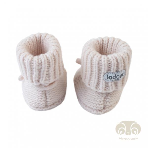 Lodger Babyslofjes Merinowol - Slipper Merino Wool - birch (off white) - Afbeelding 2