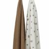 Meyco hydrofiele swaddles 2-pack forest animal - multi toffee 120x120