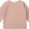 Noppies gebreid vestje Pino met overslaglook - rose smoke