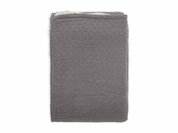 Jollein deken Bliss knit met teddy - storm grey