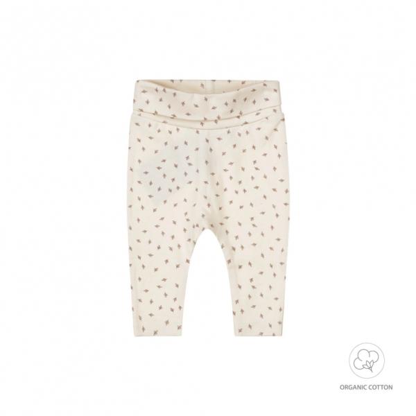 Dirkje unisex baby bio broek off white brede tailleband WN1247