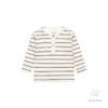 Dirkje jongens baby bio longsleeve off white bruin gestreept WN1283