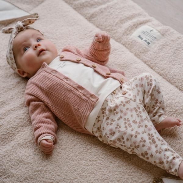 Dirkje meisjes baby bio vest oudroze fijn gebreid WN1229 - Afbeelding 3