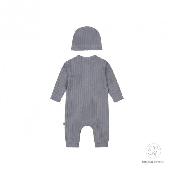 Dirkje jongens baby bio boxpakje mutsje zachtblauw WN1267 - Afbeelding 2