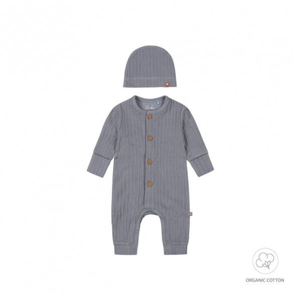 Dirkje jongens baby bio boxpakje mutsje zachtblauw WN1267
