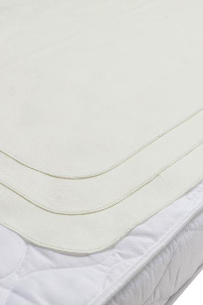 Meyco Flanellen  molton  onderlegger 68x75 cm - wit (3pack)