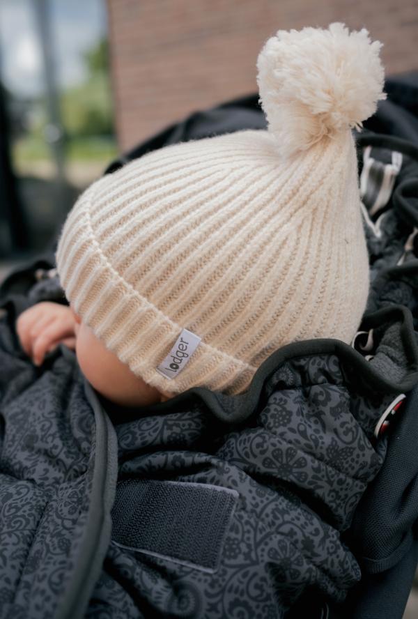Lodger  Babymuts Hatter Merino Wool - Birch - Afbeelding 3
