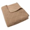 Jollein Deken  Check Knit - biscuit / Teddy Fleece