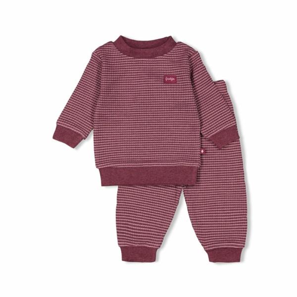 Feetje Pyjama wafel - wijn melange (limited edition)