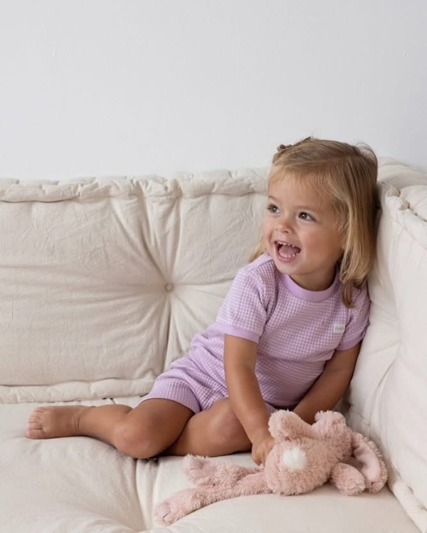 Feetje Summer Special shortama Pyjama wafel - Lila - Afbeelding 2