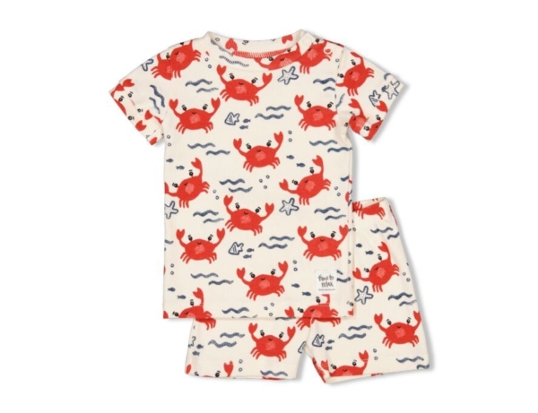 Feetje Pyjama premium summerwear - Cooper Crab - off white