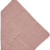 Jollein badcape wrinkled cotton 75x75 - rosewood