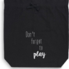 Jollein boxopbergzak zwart - don't forget to play