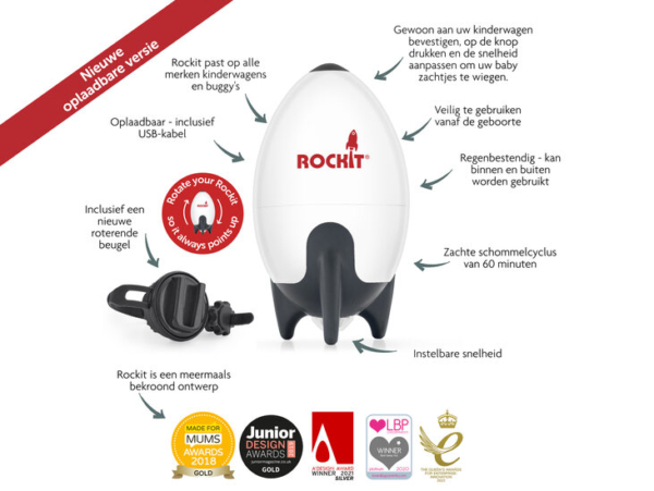 Rockit baby Rocker oplaadbaar - Afbeelding 2
