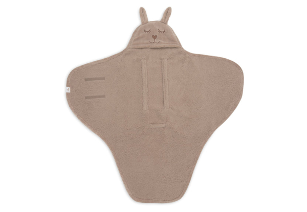 Jollein Wikkeldeken - Bunny - Cloudy Rib - Milky Coffee - Afbeelding 2