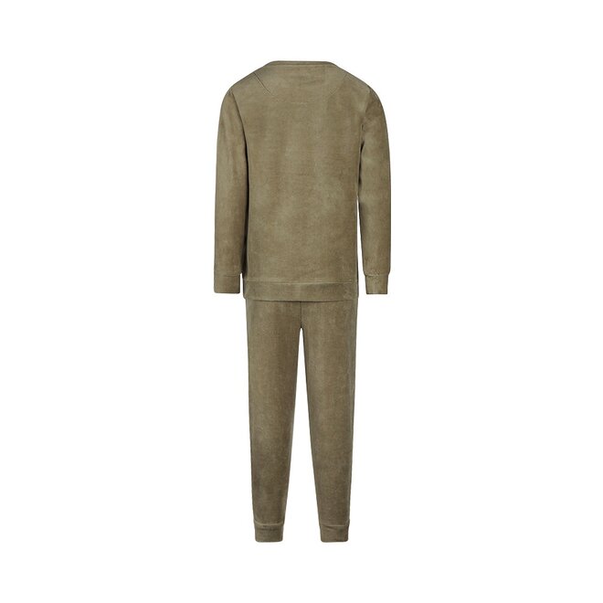 CharlieChoe Jongens Velours Set - Donker - Groen Draak - Afbeelding 2