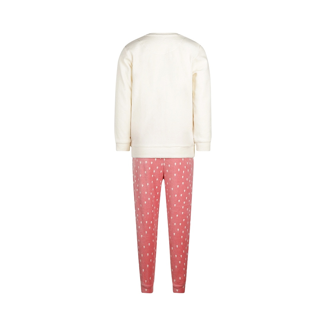 Charlie Choe Meisjes Velours Set Roze Off White Wolken - Afbeelding 3