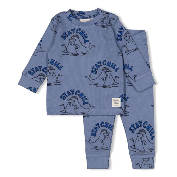 Feetje Pyjama Premium Sleepwear - Willy Walrus - Blauw