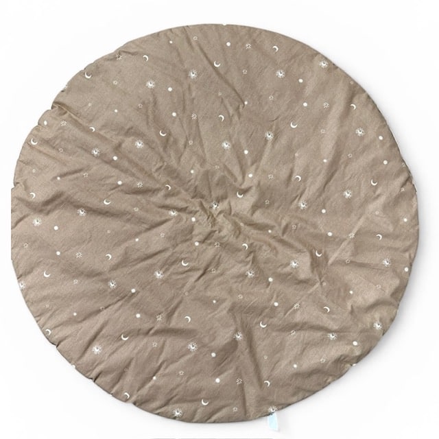 Jollein Boxkleed rond 95cm - Stargaze - biscuit